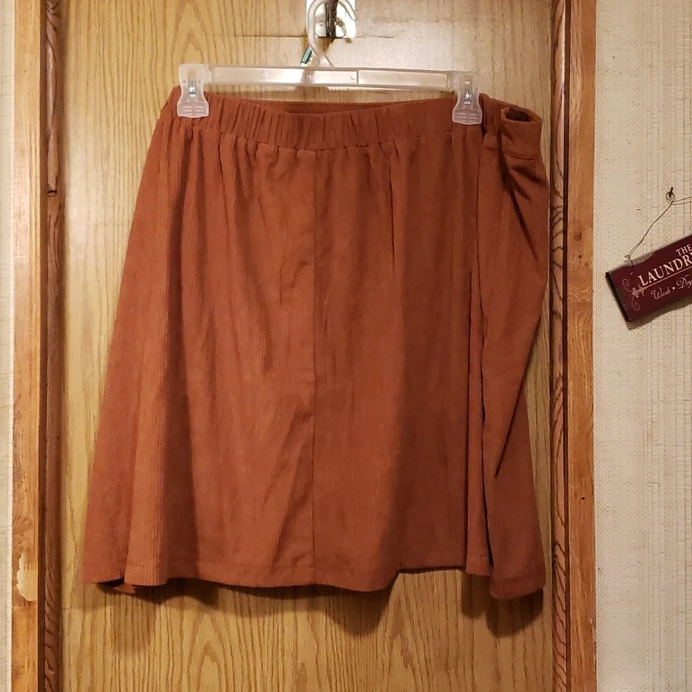 Shein Mini Skirt Size US 30/7X camel/brown - Picture 4 of 6